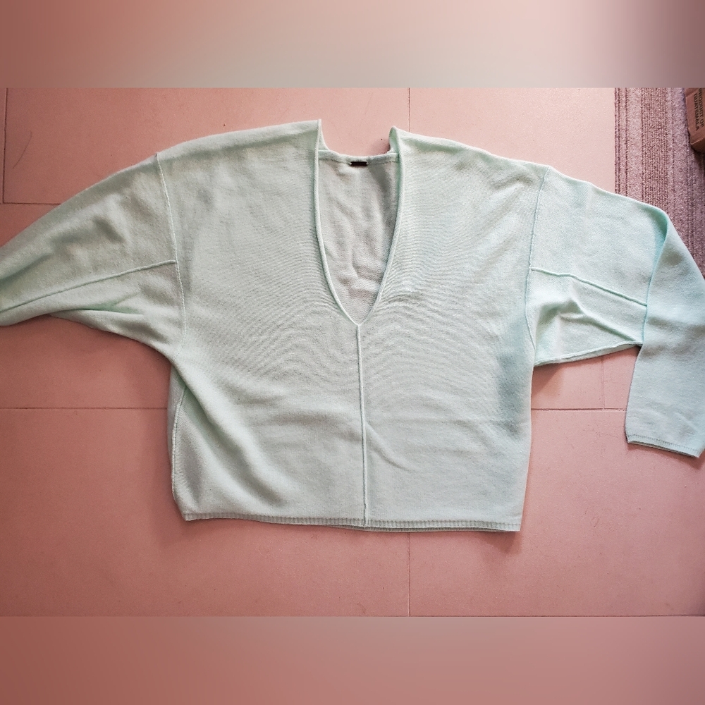 (nwot) Free People Solitaire Cashmere V neck Sweater